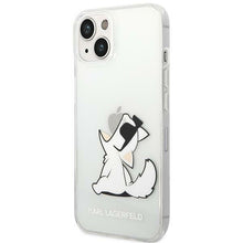 Заредете изображение във визуализатора на галерията – Original faceplate case karl lagerfeld klhcp14scfnrc for iphone 14 (choupette eat / transparent)
