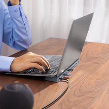Заредете изображение във визуализатора на галерията – Baseus EliteJoy Gen2 universal USB HUB 12in1 with USB-C cable 25cm notebook stand USB-A / USB-C / DP / HDMI / SD / TF / RJ45 / 3.5mm jack / PD 100W gray (WKSX030213)
