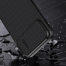 Заредете изображение във визуализатора на галерията – Nillkin Textured S Case iPhone 14 Plus armored case with camera cover blue
