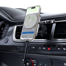 Заредете изображение във визуализатора на галерията – Acefast D18 car holder with MagSafe / Qi inductive charger + USB-A USB-C cable - black
