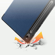 Заредете изображение във визуализатора на галерията – Dux Ducis Domo eco-leather case with stand for Samsung Tab S9 FE+ - blue

