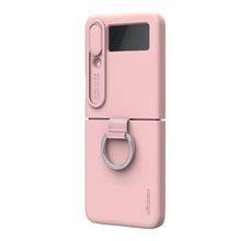 Заредете изображение във визуализатора на галерията – Nillkin CamShield Silky Silicone Case Case For Samsung Galaxy Z Flip 4 Silicone Cover With Camera Protector Peach
