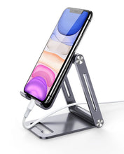 Заредете изображение във визуализатора на галерията – Ugreen metal aluminum folding phone holder tablet gray (LP263 80708)
