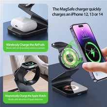 Заредете изображение във визуализатора на галерията – DUZZONA W15 - Magnetic Wireless Charger Stand 3in1 15W
