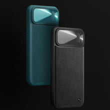 Заредете изображение във визуализатора на галерията – Nillkin CamShield Leather S Case iPhone 14 Plus cover with camera cover blue
