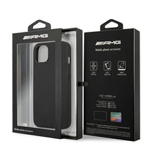 Заредете изображение във визуализатора на галерията – AMG AMHCP13MDOLBK iPhone 13 6,1" czarny/black hardcase Leather Hot Stamped
