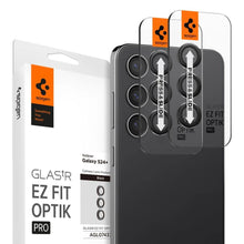 Заредете изображение във визуализатора на галерията – Spigen Optik.tR EZ Fit Camera Protector for Samsung Galaxy S24+ - black 2 pcs.
