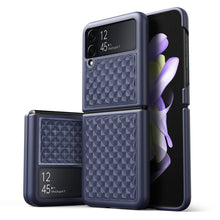 Заредете изображение във визуализатора на галерията – Dux Ducis Venice case for Samsung Galaxy Z Flip 4 leather case blue
