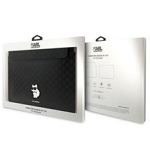 Заредете изображение във визуализатора на галерията – Original KARL LAGERFELD Laptop Sleeve Saffiano Monogram Choupette KLCS14SAKHPCK 14 inches black
