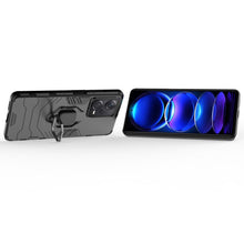 Заредете изображение във визуализатора на галерията – Ring Armor case for Xiaomi Redmi Note 12 Pro+ armored cover magnetic holder ring black
