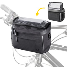 Заредете изображение във визуализатора на галерията – Wozinsky bicycle handlebar bag bike shoulder bag black (WBHBB-01)
