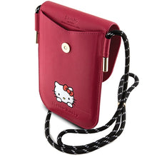 Заредете изображение във визуализатора на галерията – Original HELLO KITTY Handbag Leather Daydreaming Cord HKOWBSKCDKP pink
