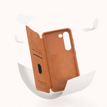 Заредете изображение във визуализатора на галерията – Nillkin Qin Leather Pro Case for Samsung Galaxy S23+ flip cover camera cover brown
