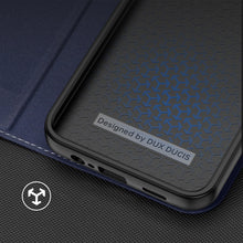 Заредете изображение във визуализатора на галерията – Dux Ducis Skin X2 case Samsung Galaxy A14 5G flip case wallet stand blue
