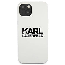 Заредете изображение във визуализатора на галерията – Karl Lagerfeld KLHCP13SSLKLWH iPhone 13 mini 5,4" Silicone Stack Logo biały/white
