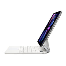 Заредете изображение във визуализатора на галерията – Baseus Brilliance magnetic case wireless keyboard with backlit keys and display iPad Pro 11" (2018/2020/2021/2022) / iPad Air 4 10.9" / iPad Air 5 10.9" white
