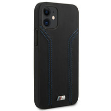 Заредете изображение във визуализатора на галерията – Etui BMW BMHCP12SDLBK iPhone 12 mini 5,4" czarny/black hardcase M Collection Blue Lines
