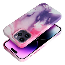 Заредете изображение във визуализатора на галерията – Leather Mag Cover for IPHONE 15 PLUS purple splash

