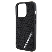 Заредете изображение във визуализатора на галерията – Original Pouch KARL LAGERFELD hardcase 3D Rubber Multi Logo KLHCP15L3DMKRLK for Iphone 15 Pro Black
