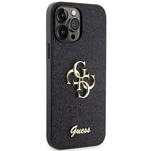Заредете изображение във визуализатора на галерията – Original Case GUESS hardcase Glitter Script Big 4G GUHCP13XHG4SGK for Iphone 13 Pro Max black
