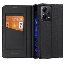 Заредете изображение във визуализатора на галерията – Dux Ducis Skin X2 case for Xiaomi Redmi Note 12 Pro+ flip cover wallet stand black
