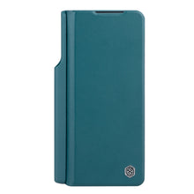 Заредете изображение във визуализатора на галерията – Nillkin Qin Leather Pro Case for Samsung Galaxy Z Fold 4 cover with camera cover and pen holder green
