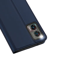 Заредете изображение във визуализатора на галерията – Dux Ducis Skin Pro case for Motorola Edge 30 Neo flip cover card wallet stand blue
