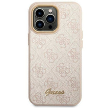 Заредете изображение във визуализатора на галерията – Original faceplate case GUESS GUHCP14XHG4SGD for iPhone 14 Pro Max (Fixed Glitter Big 4G / gold)
