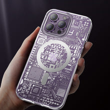 Заредете изображение във визуализатора на галерията – Kingxbar PQY Geek Series magnetic case for iPhone 14 Pro MagSafe silver
