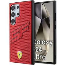 Заредете изображение във визуализатора на галерията – Original FERRARI hardcase Big SF Perforated FEHCS24LPINR for Samsung Galaxy  S24 Ultra Red
