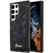 Заредете изображение във визуализатора на галерията – Guess GUHCS23LPCUMAK S23 Ultra S918 black/black hardcase Marble
