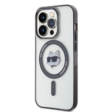 Заредете изображение във визуализатора на галерията – Karl Lagerfeld IML Choupette's Head MagSafe case for iPhone 15 Pro - transparent
