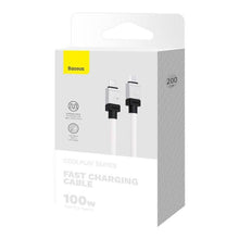 Заредете изображение във визуализатора на галерията – BASEUS cabel Type C to Type C CoolPlay Fast Charging 100W 2m white CAKW000302
