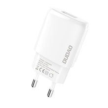 Заредете изображение във визуализатора на галерията – Dudao USB-A 7.5W charger + USB-A cable - Lightning 1m white (A1sEUL)
