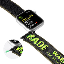 Заредете изображение във визуализатора на галерията – Dux Ducis Strap (Outdoor Version) strap for Apple Watch Ultra, SE, 8, 7, 6, 5, 4, 3, 2, 1 (49, 45, 44, 42 mm) nylon band bracelet black and green
