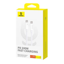 Заредете изображение във визуализатора на галерията – Baseus CB000068 USB-C - USB-C cable 240W PD 8K 60Hz 1m - white
