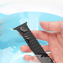 Заредете изображение във визуализатора на галерията – Dux Ducis Strap (Armor Version) Strap for Apple Watch Ultra, SE, 8, 7, 6, 5, 4, 3, 2, 1 (49, 45, 44, 42 mm) Silicone Magnetic Band Bracelet Black Orange
