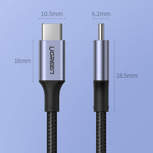 Заредете изображение във визуализатора на галерията – Ugreen cable USB Type C - USB Type C Power Delivery 100W Quick Charge FCP 5A 3m gray cable (90120 US316)
