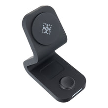 Заредете изображение във визуализатора на галерията – Wireless charger qi 3in1 15w b16 working with magsafe black
