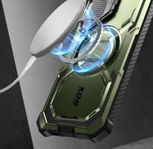 Заредете изображение във визуализатора на галерията – IBLSN Armorbox Mag Supcase case with MagSafe for Samsung Galaxy S24 - green
