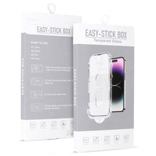 Заредете изображение във визуализатора на галерията – Tempered Glass Full Glue Easy-Stick Box for IPHONE 15 PRO BLACK

