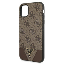 Заредете изображение във визуализатора на галерията – Original Case GUESS 4G Triangle Collection Hardcase GUHCN61PU4GHBR for Iphone 11 Brown
