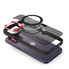Заредете изображение във визуализатора на галерията – Tel Protect Magnetic Carbon Case for Iphone 13 Pro Black-red
