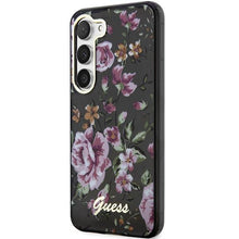 Заредете изображение във визуализатора на галерията – Guess GUHCS23SHCFWSK S23 S911 black/black hardcase Flower Collection

