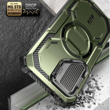Заредете изображение във визуализатора на галерията – IBLSN Armorbox Mag Supcase case with MagSafe for Samsung Galaxy S24 - green
