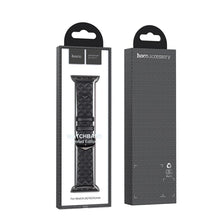 Заредете изображение във визуализатора на галерията – HOCO strap for Apple Watch 42/44/45/49mm Elegant leather WA18 black
