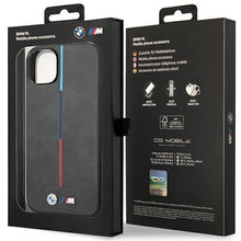 Заредете изображение във визуализатора на галерията – BMW BMHMP14M22PVTA case iPhone 14 Plus 6.7" gray/gray Quilted Tricolor MagSafe
