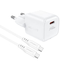 Заредете изображение във визуализатора на галерията – Acefast A77 Mini PD 30W GaN wall charger + USB-C cable - white
