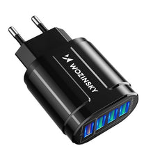 Заредете изображение във визуализатора на галерията – Wozinsky WWCUAB 48W 4x USB-A QC wall charger - black
