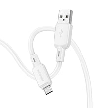 Заредете изображение във визуализатора на галерията – Borofone Cable BX94 Crystal color - USB to Micro USB - 2,4A 1 metre white
